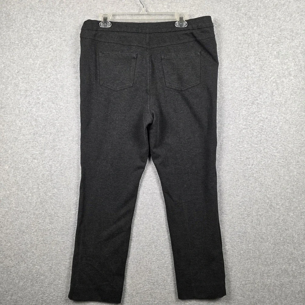 John Mark Pants Womens Large Gray Knit Ankle Slim Fit Stretch Pockets Casual - Picture 2 of 11